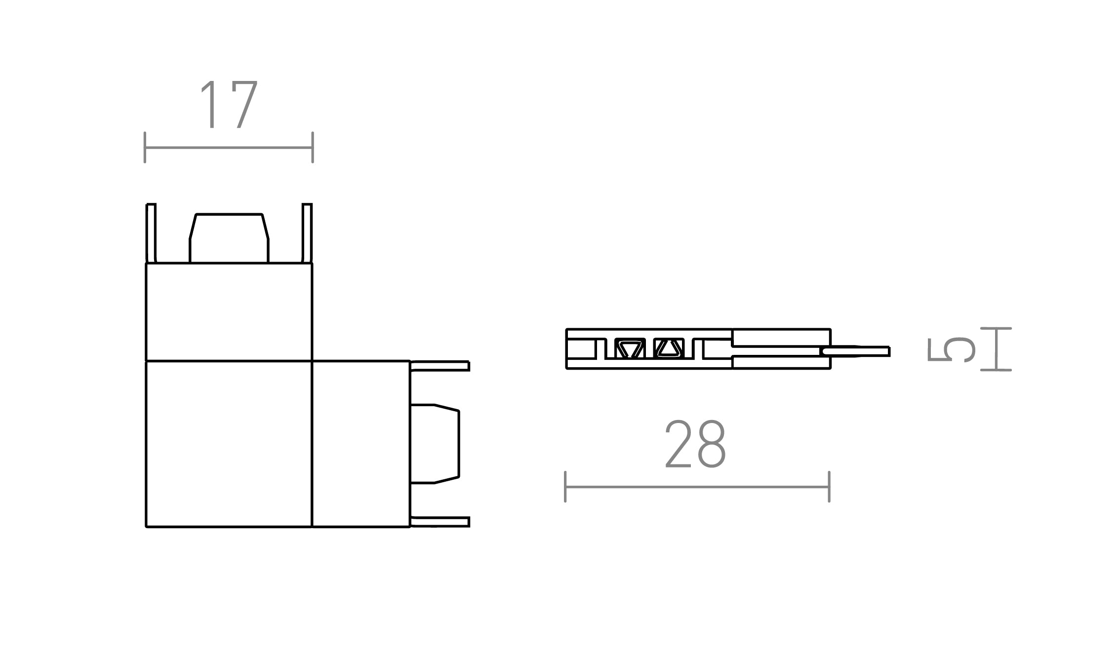 L KOPPELSTUK VOOR VEGA RAIL - Product sketch