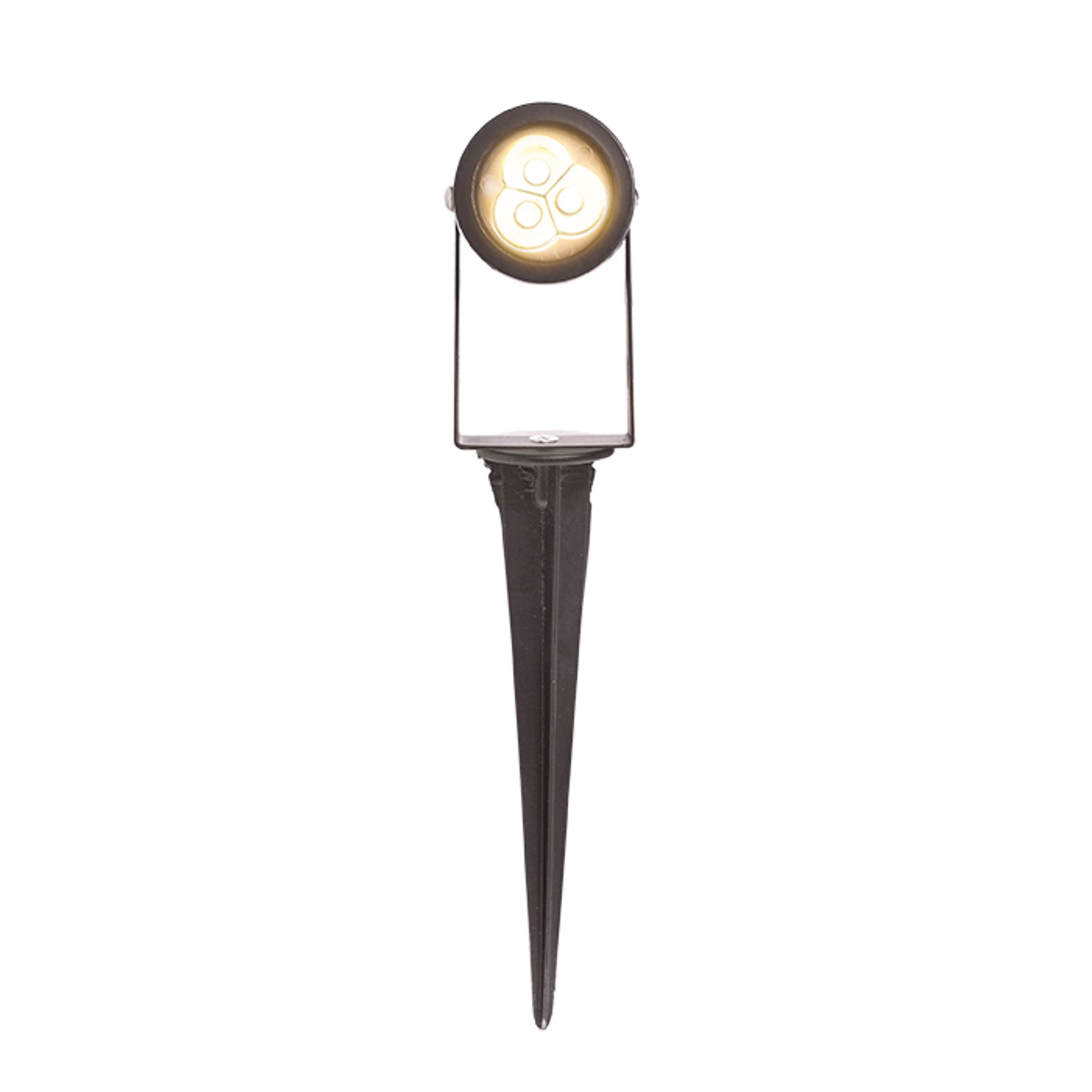 RENDL outdoor lamp GUN on spike black 230V LED 3x1W 30° IP65 3000K R10530 9
