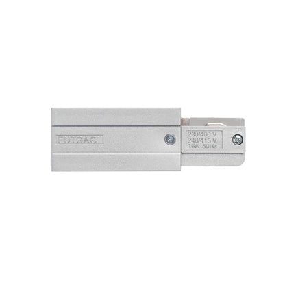 RENDL 3-circuit track system EUTRAC feed-in, polarity right silver grey  230V  R11313 2