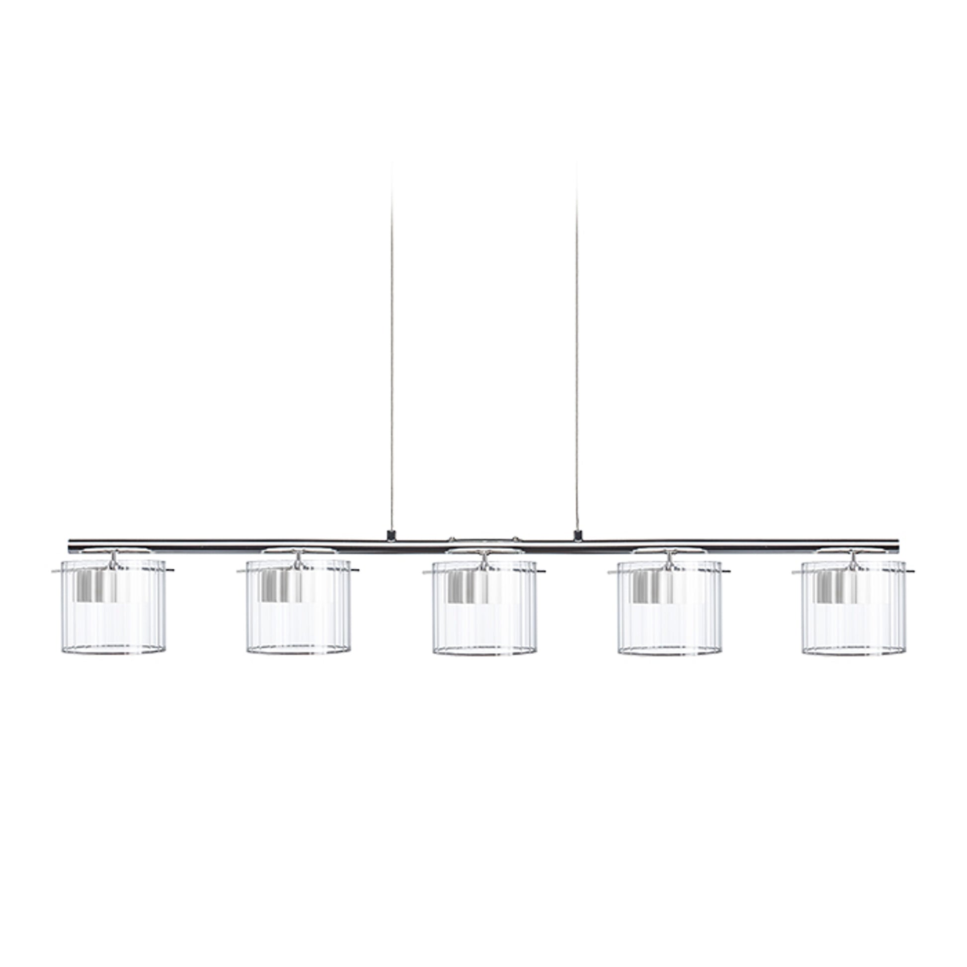 RENDL pendant lamp ESTRA V pendant white clear glass 230V LED 5x5W  3000K R11678 3