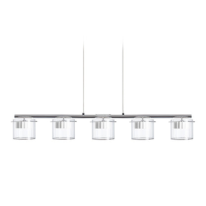 RENDL pendant lamp ESTRA V pendant white clear glass 230V LED 5x5W  3000K R11678 3