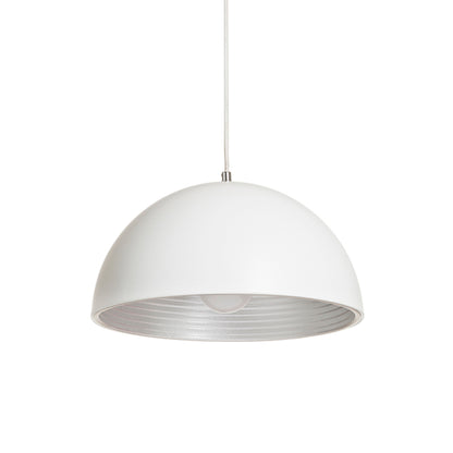 RENDL pendant lamp CARISSIMA 40 pendant matte white/silver grey  230V LED E27 15W R13048 8