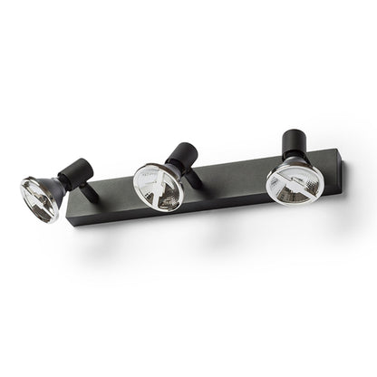 RENDL spotlight TRICA III wall black 230V GU10 3x25W R13376 2