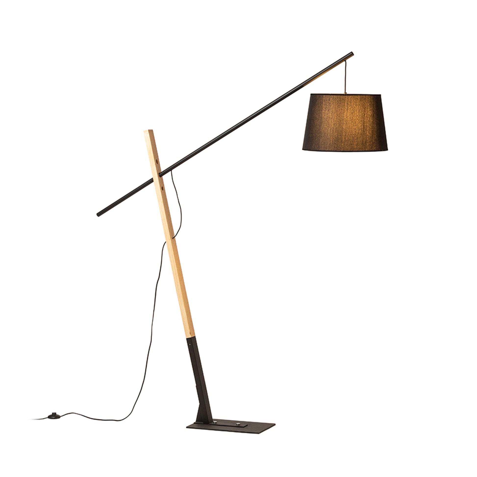 RENDL floor lamp DANTE floor black wood 230V LED E27 15W R13653 10