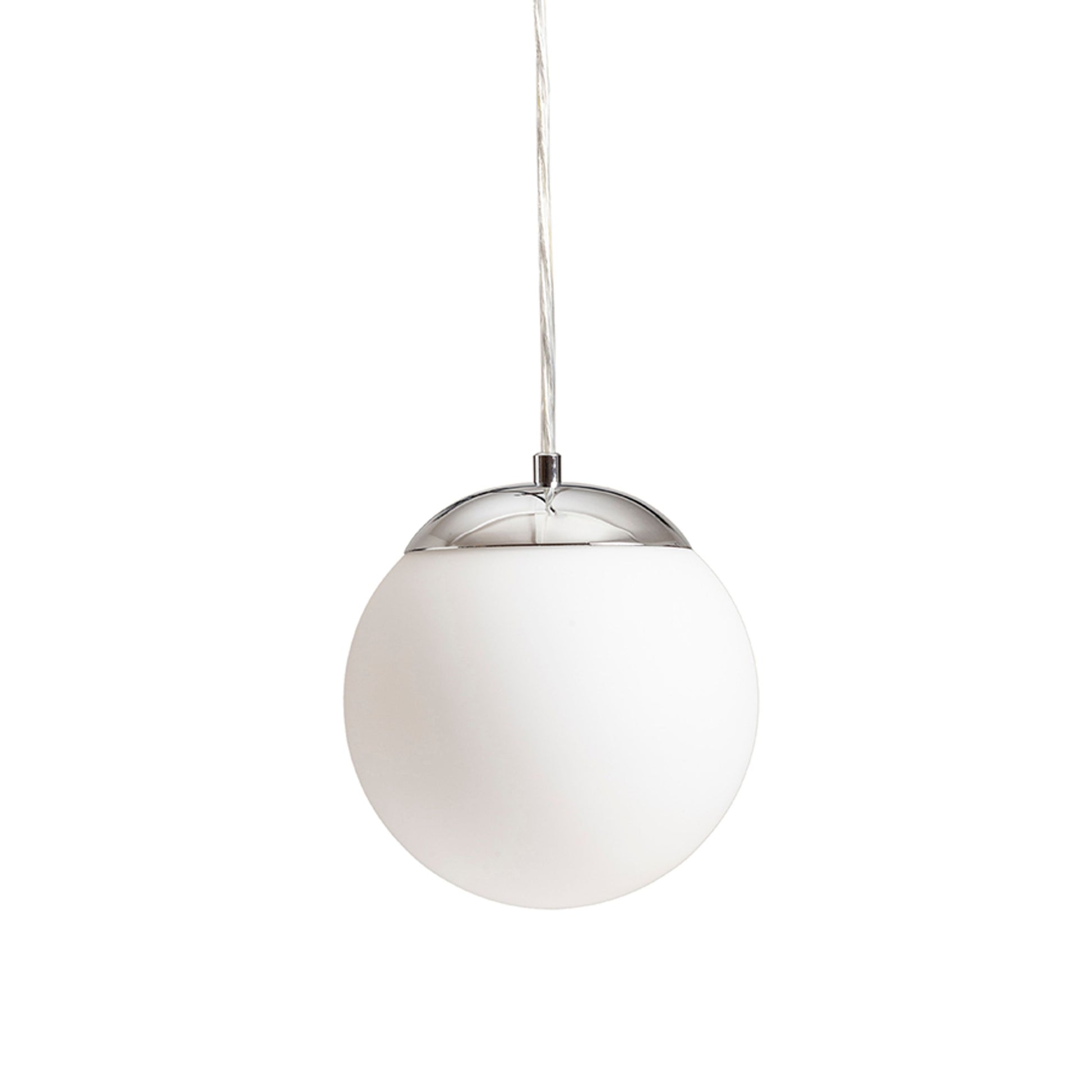 RENDL pendant lamp BOLLY 17 pendant  opal-colored glass/chrome 230V LED E27 11W IP44 R13692 7