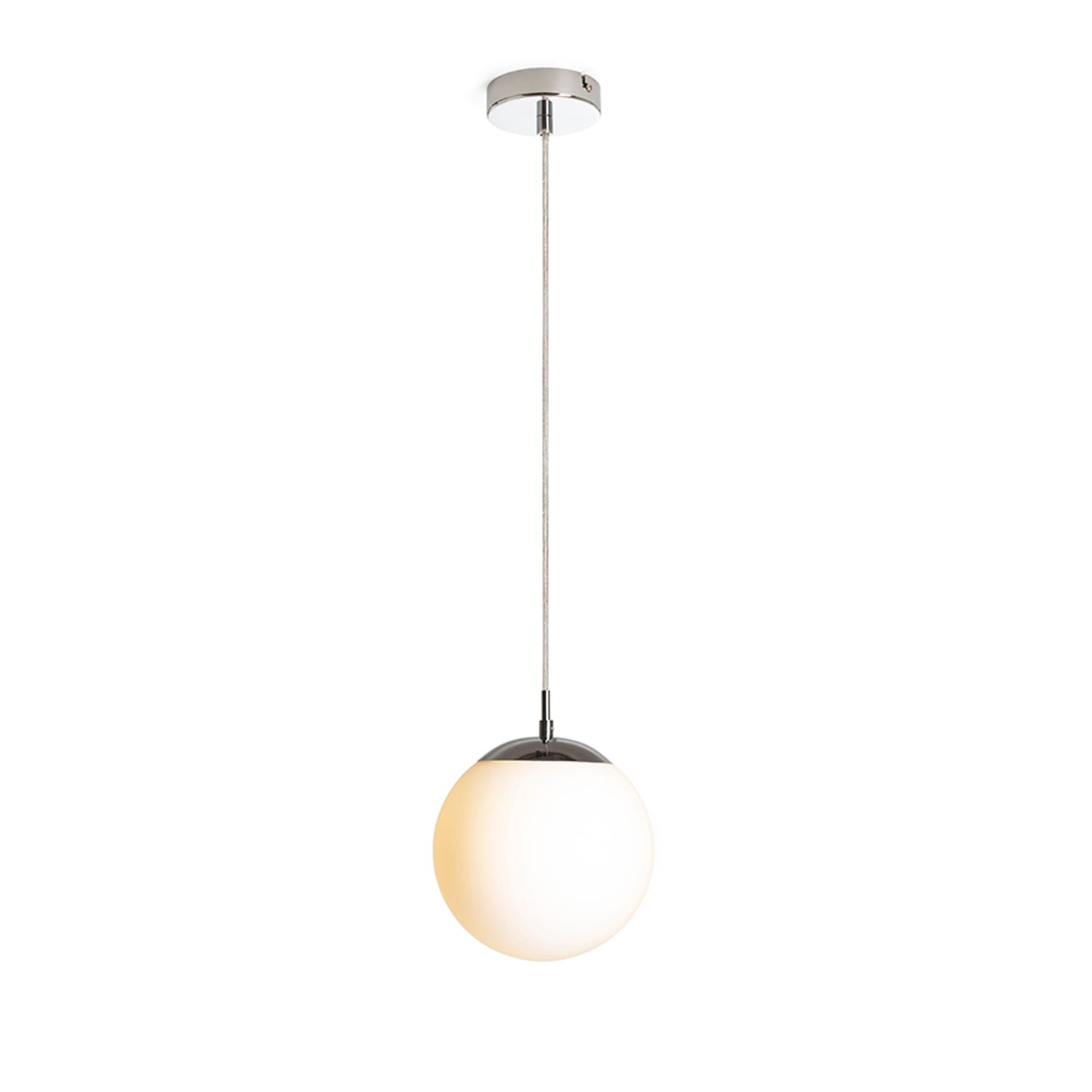 RENDL pendant lamp LUNA 20 pendant  opal-colored glass/chrome 230V LED E27 11W R13745 5