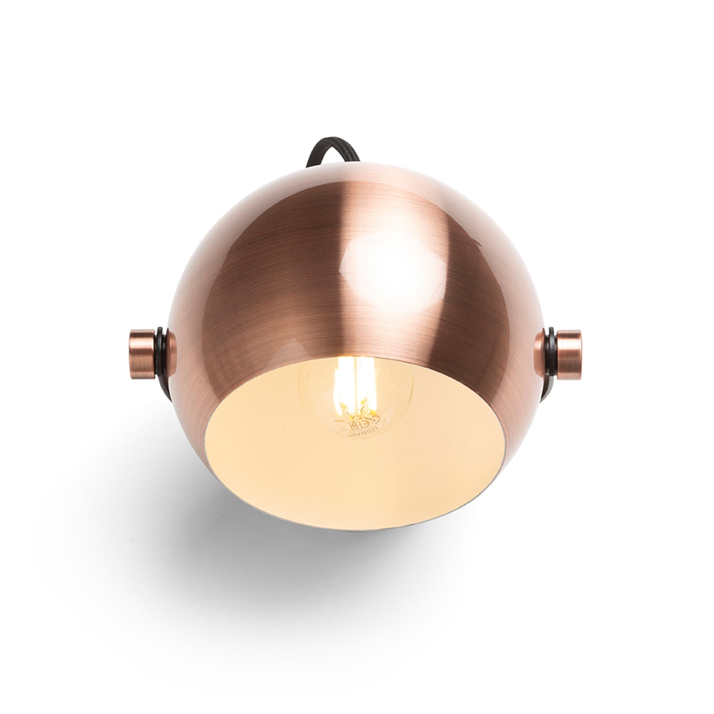 RENDL spotlight AGNETA surface mounted  brushed copper/black 230V LED E27 11W R13896 3
