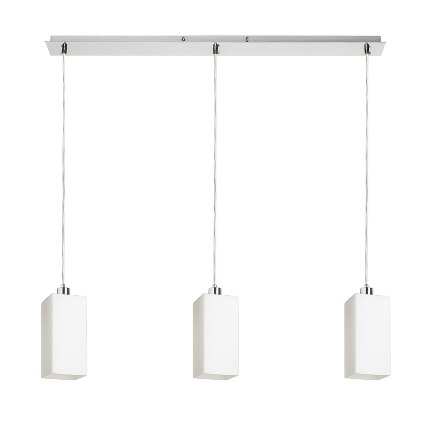 RENDL pendant lamp LIZ III 80 pendant  opal-colored glass/matt nickel 230V LED E27 3x15W R14027 1