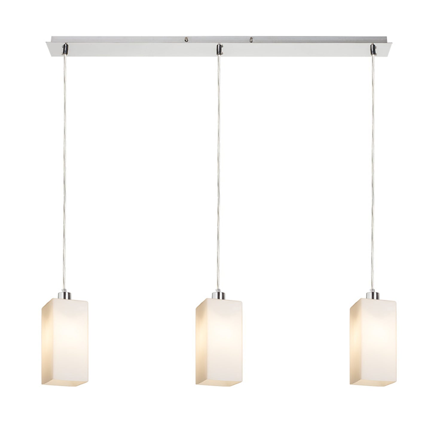 RENDL pendant lamp LIZ III 80 pendant  opal-colored glass/matt nickel 230V LED E27 3x15W R14027 2