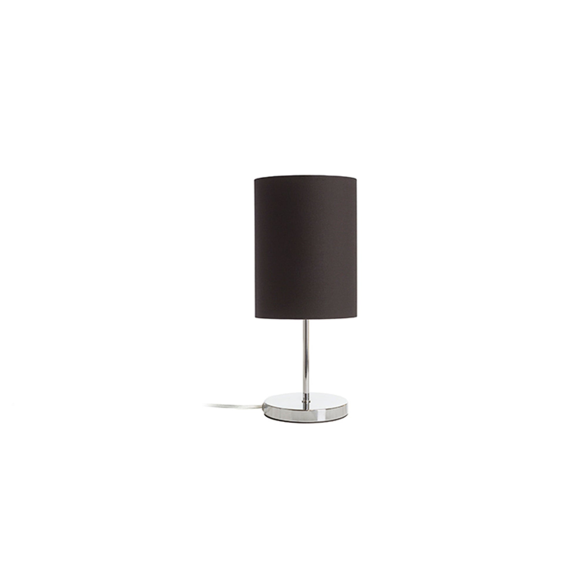 RENDL table lamp NYC/RON 15/20 table  Polycotton black/chrome 230V LED E27 15W R14061 1
