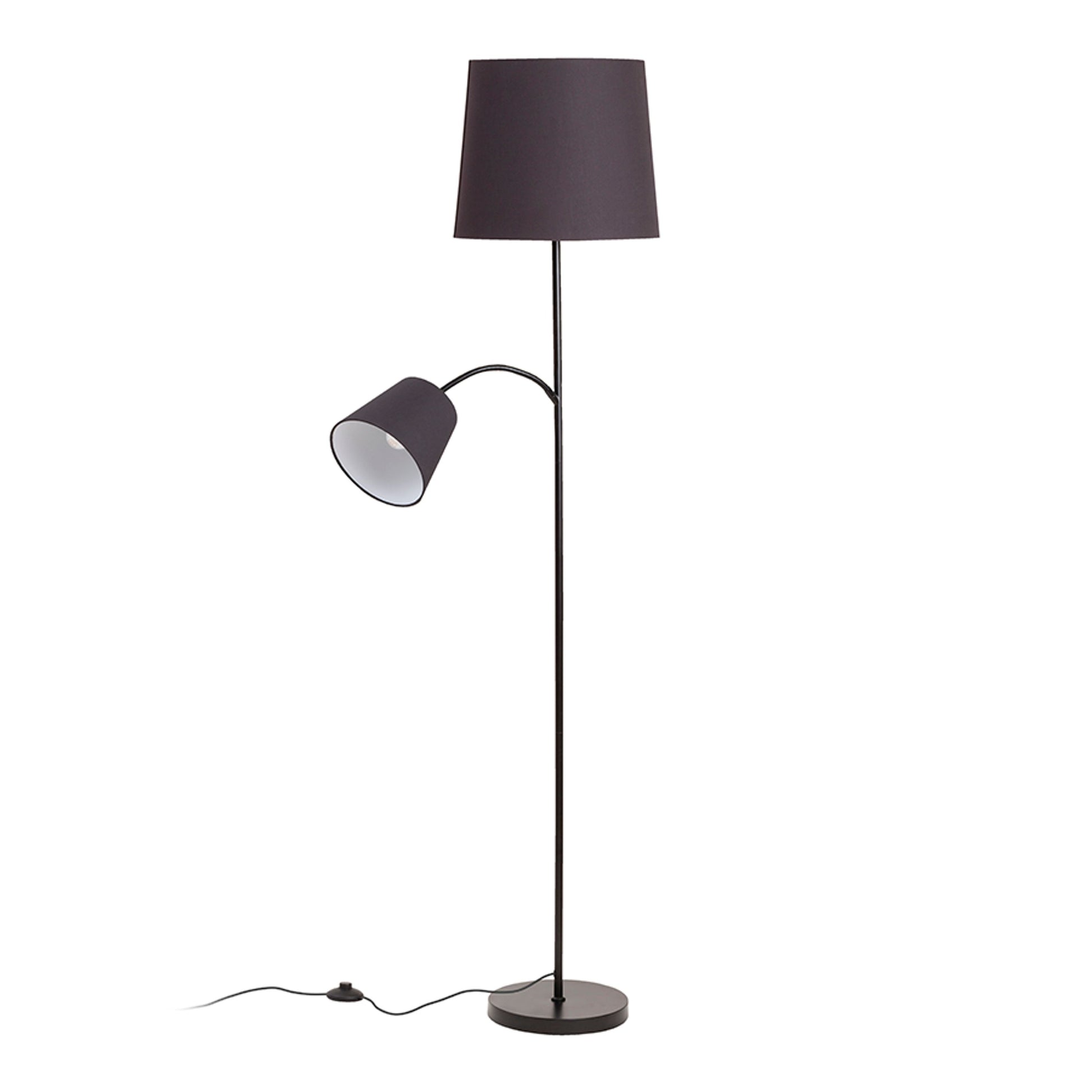 RENDL shades, shade bases, pendent sets PAMPA floor base black 230V LED E27 11+7W R14498 9